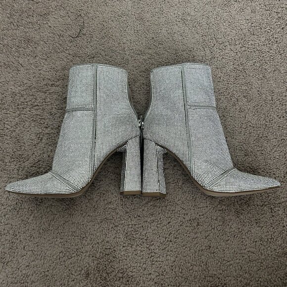 Steve Madden Women's Tarra Block Heel Ankle Boots Rhinestones - Picture 9 of 9